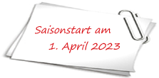 Saisoneröffnung am 1. April 2022
